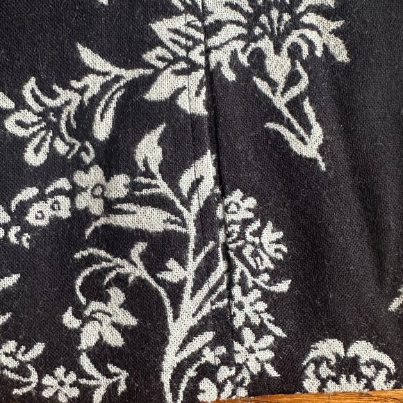 Pendleton 100% Virgin Wool Blazer Jacket Short Black White Floral sz 14 - Picture 11 of 12